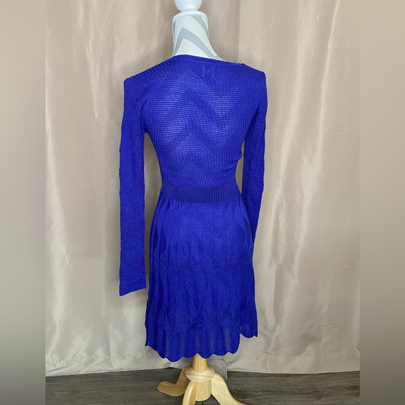 Missoni Blue Knit Long Sleeve Dress - Picture 5 of 9